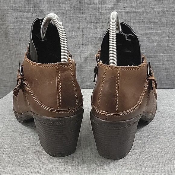 Born B.o.c Leather Brown Monk Strap ankle boots, Boho, slip-on, Women's sz 8.5 - Picture 7 of 12